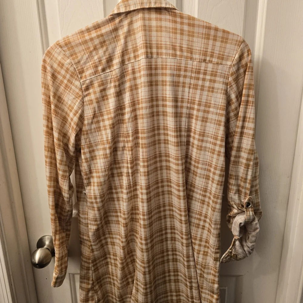 Passport Orange Plaid Button Down Shirt - Picture 2 of 2